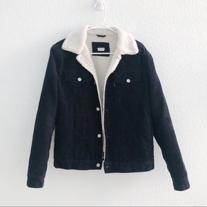 brandy melville corduroy sherpa jacket